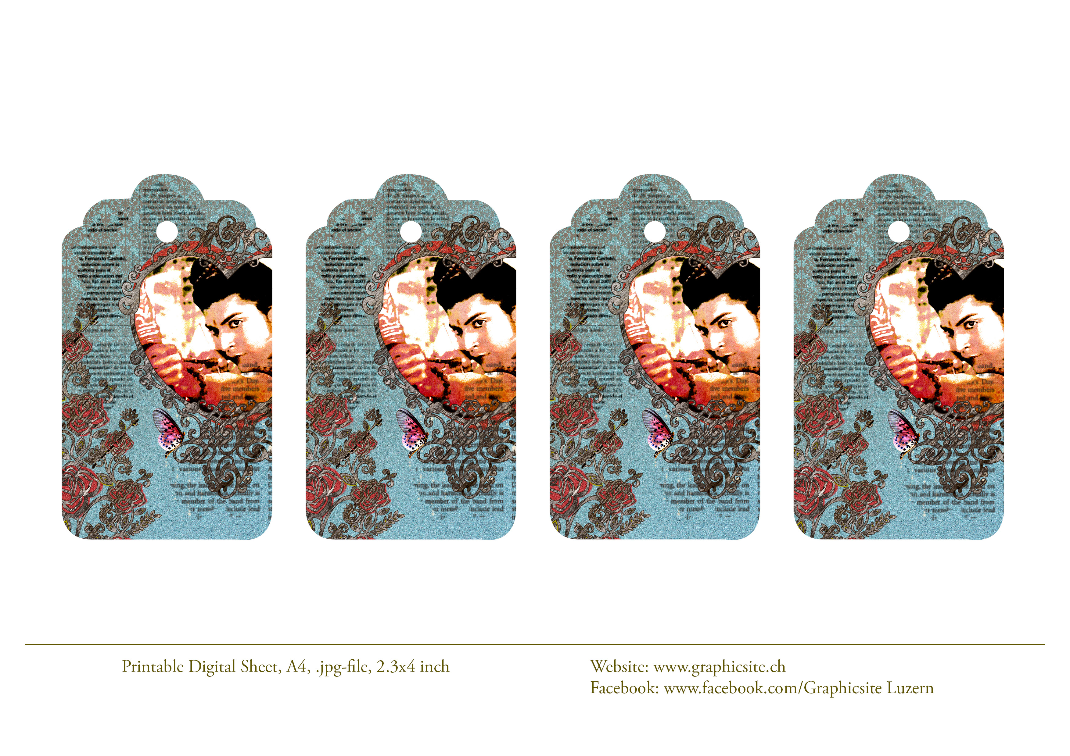 Printable Digital Sheet - Tags - Lord Rama II